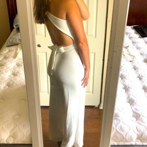 Small, white jumpsuit from Macy’s